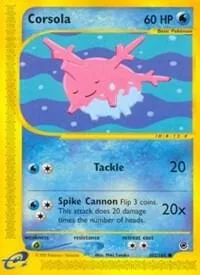 Corsola #102/165 Reverse Holofoil Pokémon card from Expedition