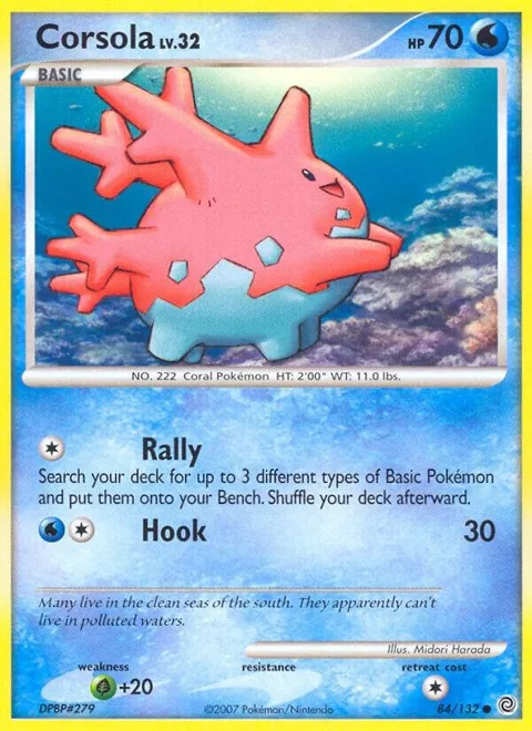 Corsola #84/132 Pokémon card from Secret Wonders
