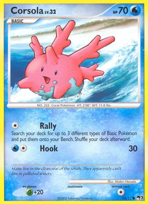 Corsola #013/017 Pokémon card from POP Series 7