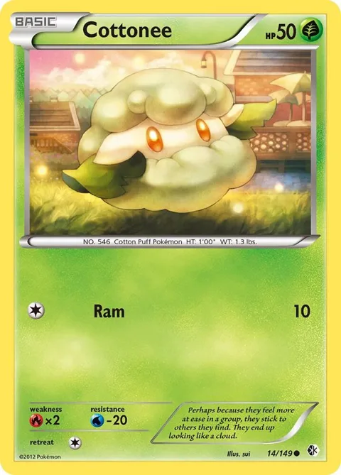 Cottonee #14/149 Pokémon card from Boundaries Crossed