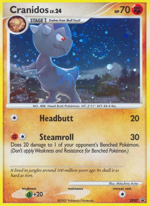 Cranidos #DP07 Holofoil Pokémon card from Diamond and Pearl Promos