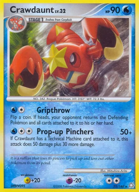 Crawdaunt #22/146 Pokémon card from Legends Awakened