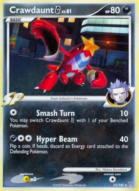 Crawdaunt G #23 Reverse Holofoil Pokémon card from Supreme Victors