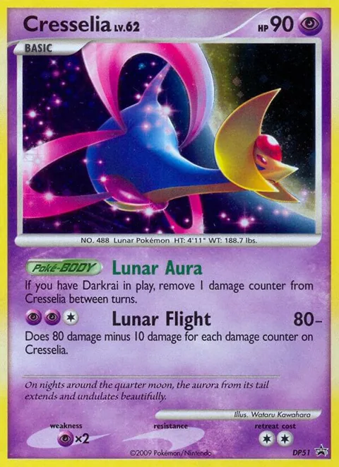 Cresselia #DP51 Holofoil Pokémon card from Diamond and Pearl Promos