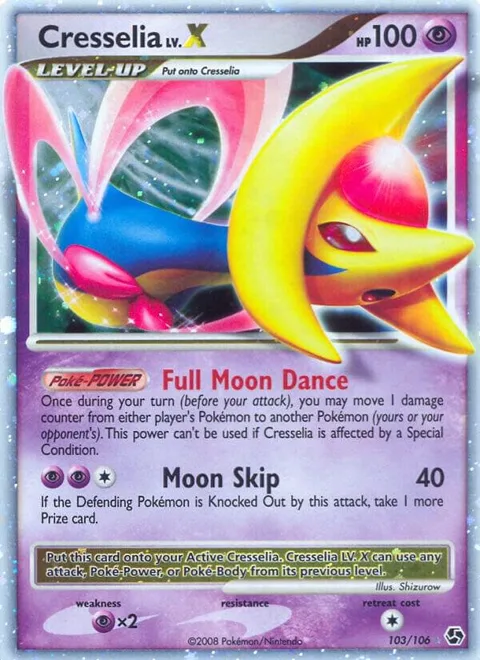 Cresselia LV.X #103/106 Holofoil Pokémon card from Great Encounters