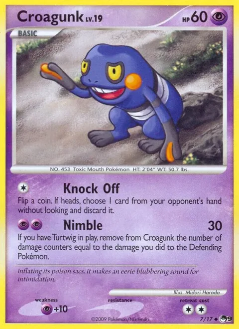 Croagunk #007/017 Pokémon card from POP Series 9