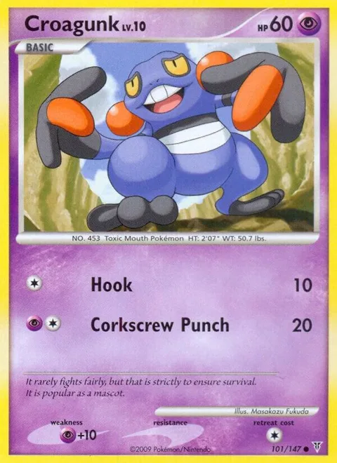 Croagunk #101 Pokémon card from Supreme Victors