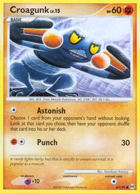 Croagunk #61/99 Pokémon card from Arceus