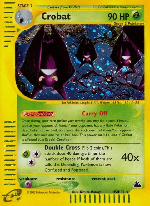 Crobat H5 #H05/H32 Holofoil Pokémon card from Skyridge