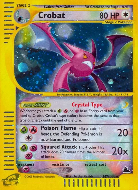 Crobat 147 #147/144 Holofoil Pokémon card from Skyridge