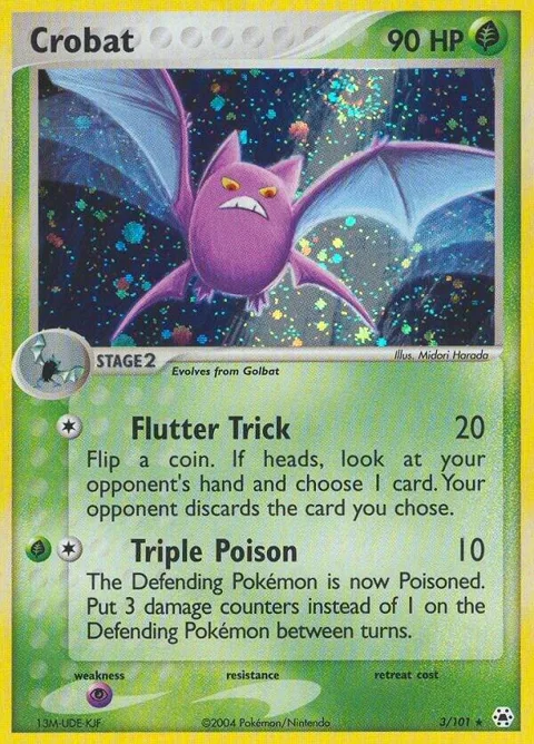 Crobat #3/101 Reverse Holofoil Pokémon card from EX Hidden Legends