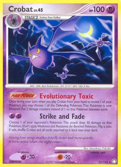 Crobat #23/123 Reverse Holofoil Pokémon card from Mysterious Treasures