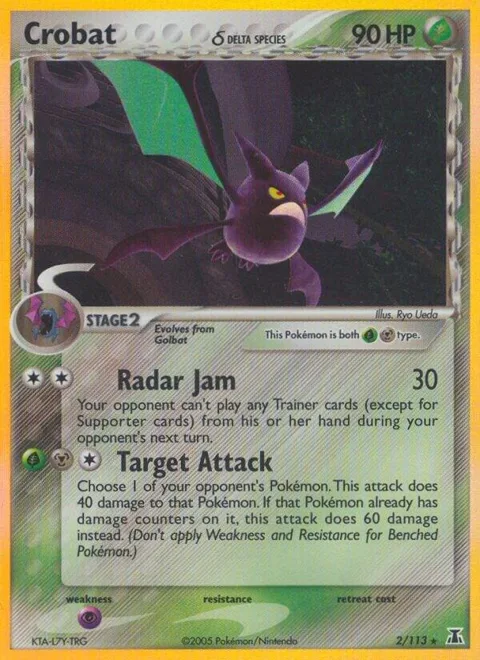 Crobat Delta Species #2/113 Reverse Holofoil Pokémon card from EX Delta Species