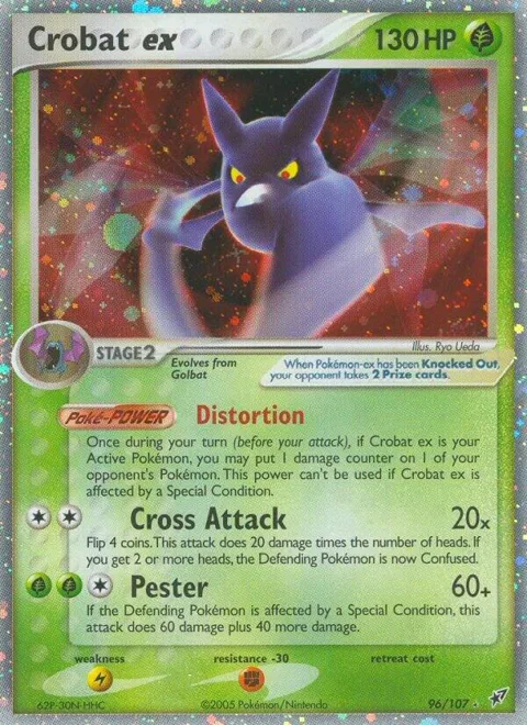 Crobat ex #96/107 Holofoil Pokémon card from EX Deoxys