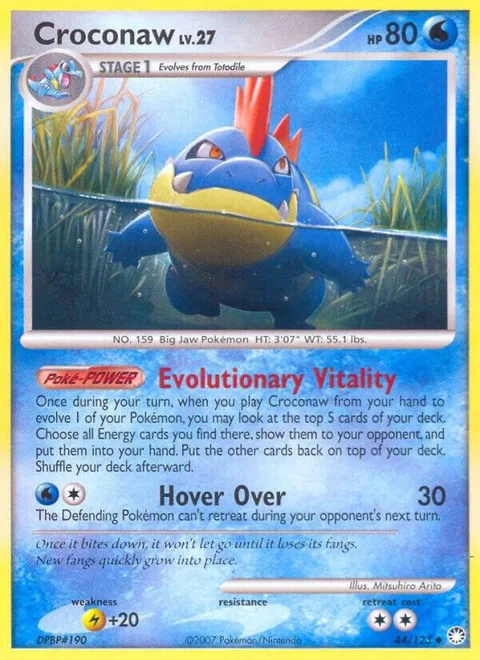 Croconaw #44/123 Pokémon card from Mysterious Treasures