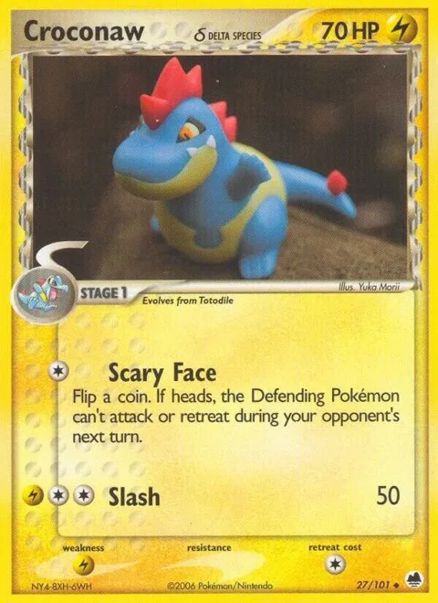 Croconaw Delta Species #27/101 Pokémon card from EX Dragon Frontiers
