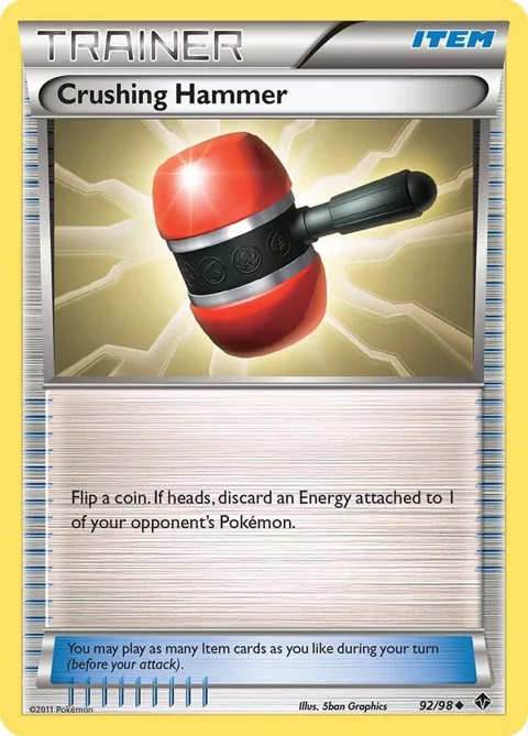 Crushing Hammer #92/98 Pokémon card from Emerging Powers