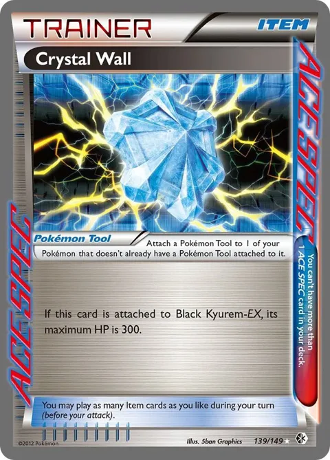 Crystal Wall #139/149 Holofoil Pokémon card from Boundaries Crossed