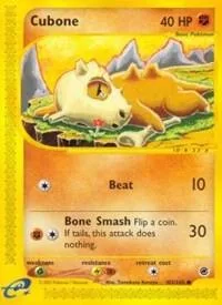 Cubone #103/165 Pokémon card from Expedition