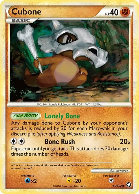 Cubone #60/102 Pokémon card from Triumphant