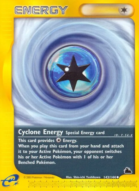 Cyclone Energy #143/144 Reverse Holofoil Pokémon card from Skyridge