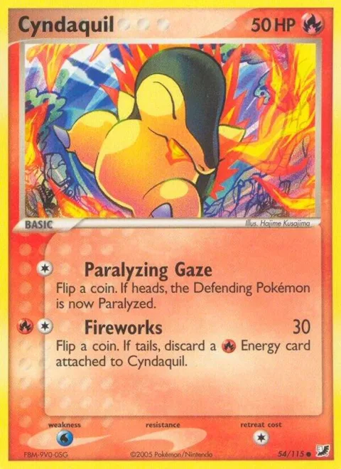 Cyndaquil #54/115 Reverse Holofoil Pokémon card from EX Unseen Forces
