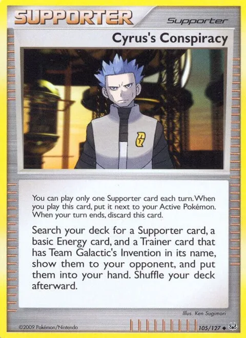 Cyrus's Conspiracy #105/127 Reverse Holofoil Pokémon card from Platinum