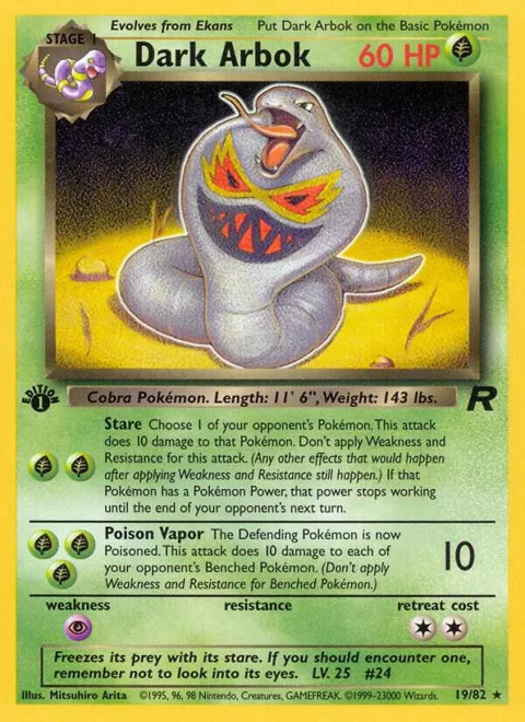 Dark Arbok 19 #19/82 Unlimited Pokémon card from Team Rocket