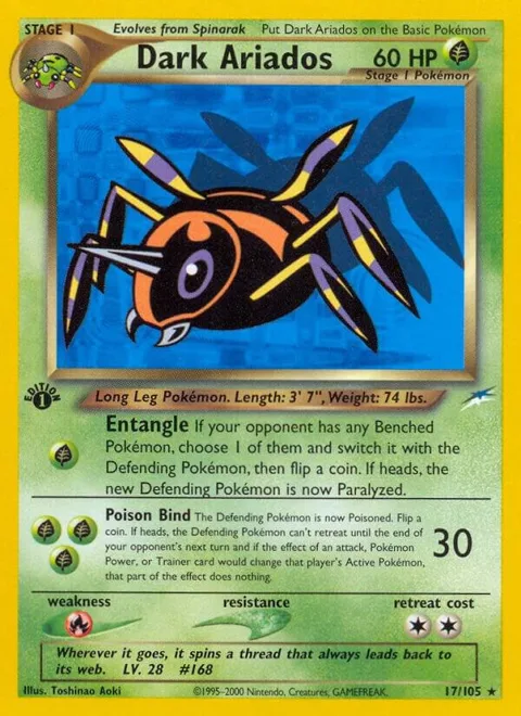 Dark Ariados #017/105 Unlimited Pokémon card from Neo Destiny