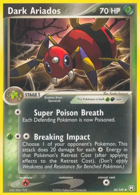 Dark Ariados #30/109 Reverse Holofoil Pokémon card from EX Team Rocket Returns