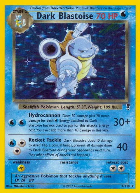 Dark Blastoise #004/110 Reverse Holofoil Pokémon card from Legendary Collection