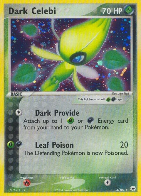 Dark Celebi #4/101 Holofoil Pokémon card from EX Hidden Legends