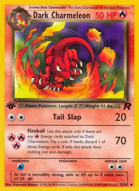 Dark Charmeleon #32/82 Unlimited Pokémon card from Team Rocket