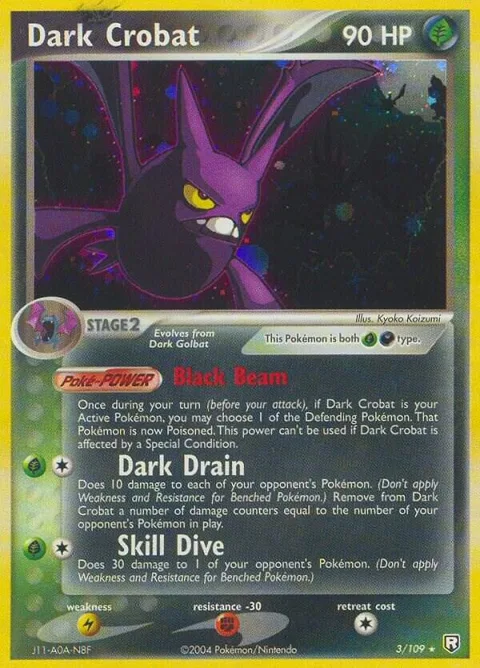 Dark Crobat #3/109 Holofoil Pokémon card from EX Team Rocket Returns