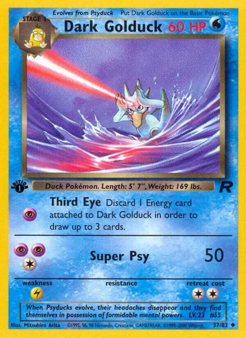 Dark Golduck #37/82 Unlimited Pokémon card from Team Rocket
