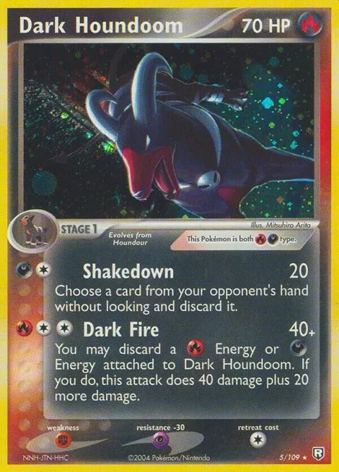 Dark Houndoom - 005/109 #5/109 Reverse Holofoil Pokémon card from EX Team Rocket Returns