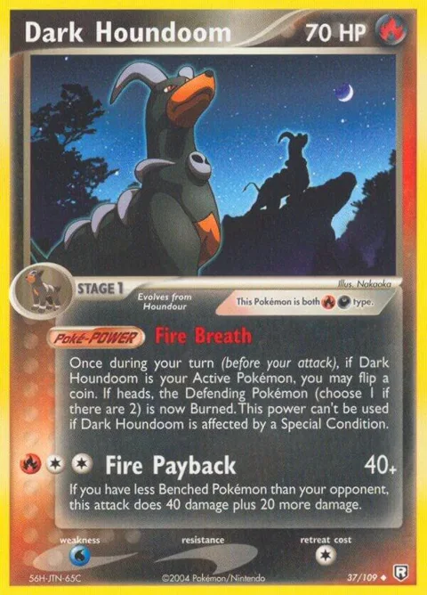 Dark Houndoom - 037/109 #37/109 Reverse Holofoil Pokémon card from EX Team Rocket Returns