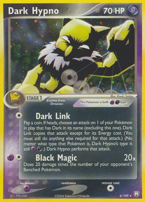 Dark Hypno #6/109 Reverse Holofoil Pokémon card from EX Team Rocket Returns