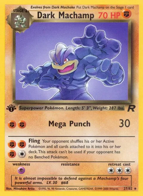 Dark Machamp 27 #27/82 Unlimited Pokémon card from Team Rocket