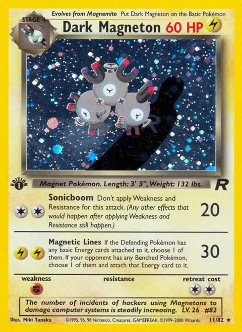 Dark Magneton 11 #11/82 1st Edition Holofoil Pokémon card from Team Rocket