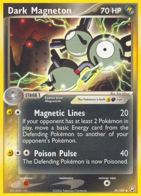 Dark Magneton #39/109 Pokémon card from EX Team Rocket Returns
