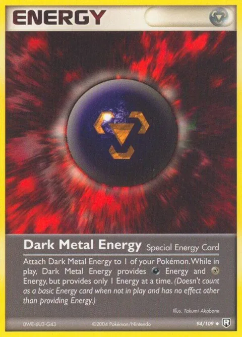 Dark Metal Energy #94/109 Pokémon card from EX Team Rocket Returns