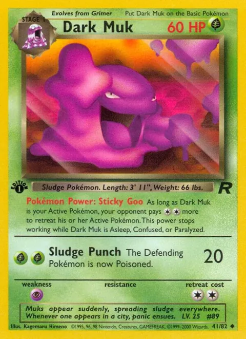Dark Muk #41/82 1st Edition Pokémon card from Team Rocket