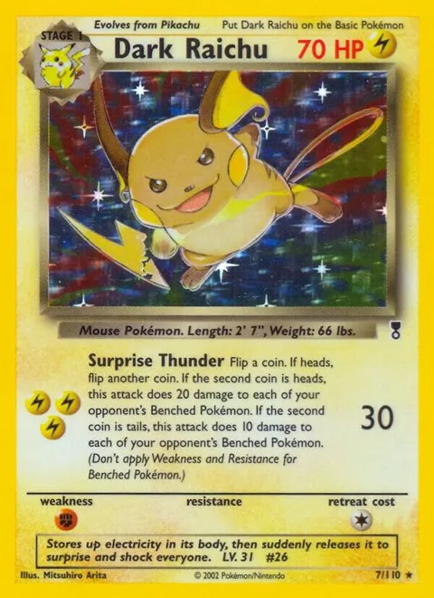 Dark Raichu #007/110 Reverse Holofoil Pokémon card from Legendary Collection