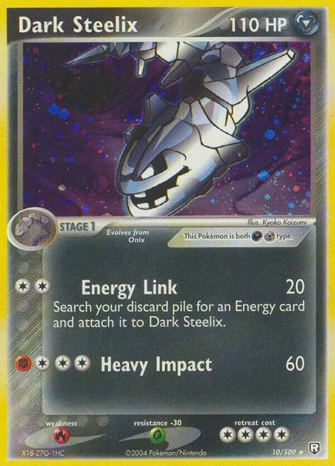Dark Steelix #10/109 Pokémon card from EX Team Rocket Returns