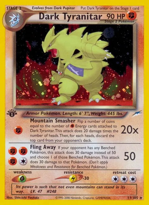 Dark Tyranitar #011/105 Unlimited Holofoil Pokémon card from Neo Destiny