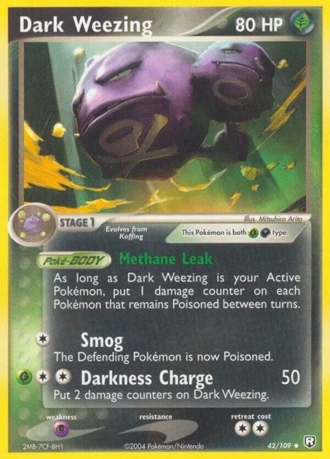 Dark Weezing #42/109 Reverse Holofoil Pokémon card from EX Team Rocket Returns