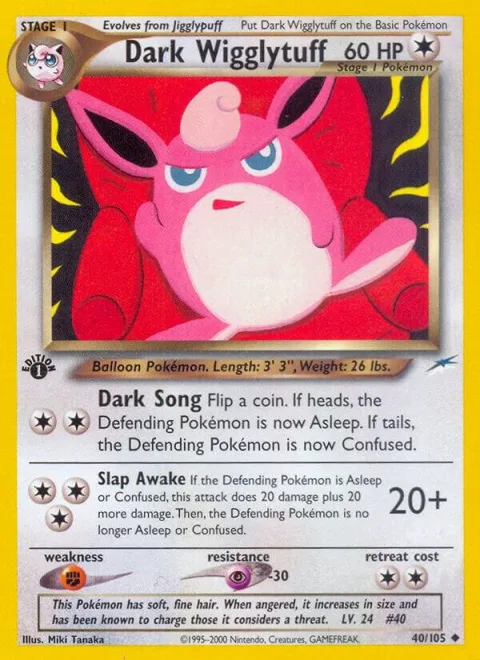 Dark Wigglytuff #040/105 Unlimited Pokémon card from Neo Destiny