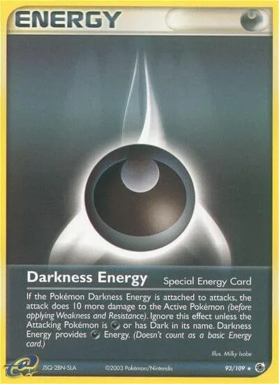 Darkness Energy Special #93/109 Reverse Holofoil Pokémon card from EX Ruby and Sapphire
