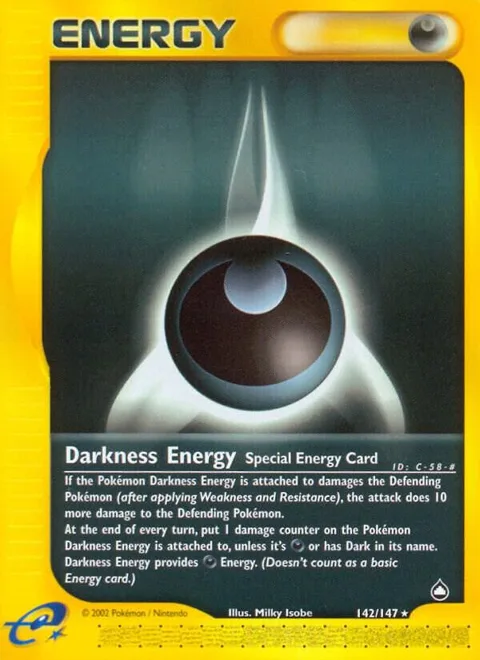 Darkness Energy #142/147 Reverse Holofoil Pokémon card from Aquapolis